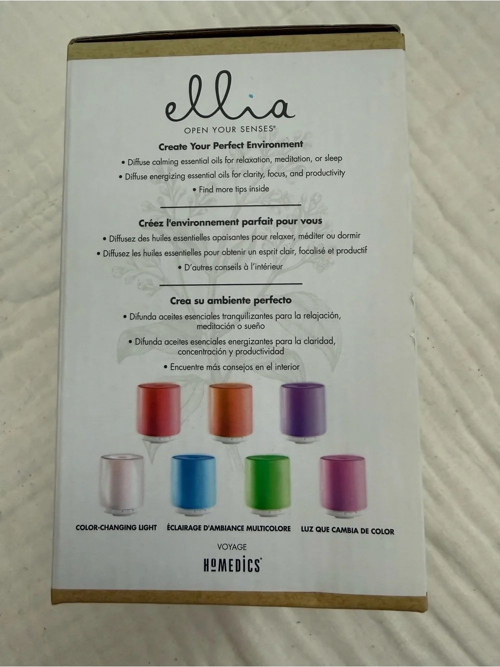 NIB Ellia Voyage Portable Aroma Diffuser by Homedics